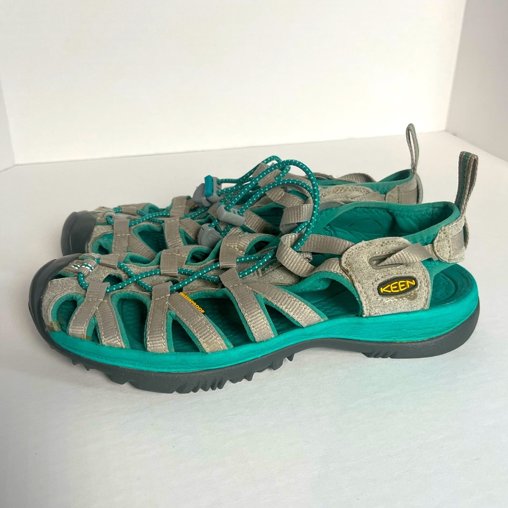 Keen Womens Whisper Green & Grey Waterproof Sport/Hiking Sandals Size 12